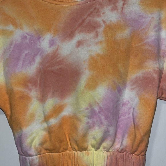 Disney Cropped Sherbet Tie Dye Sweatshirt w Minnie Mouse Embroidered WDW S Small - Picture 7 of 10